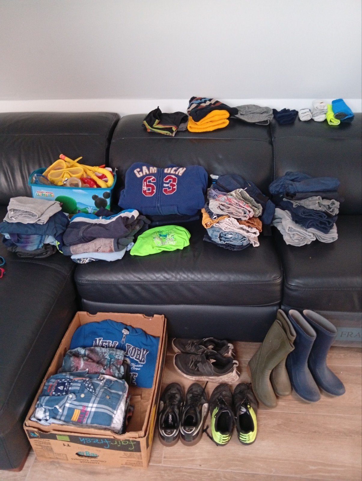 kinderkleding, Ophalen