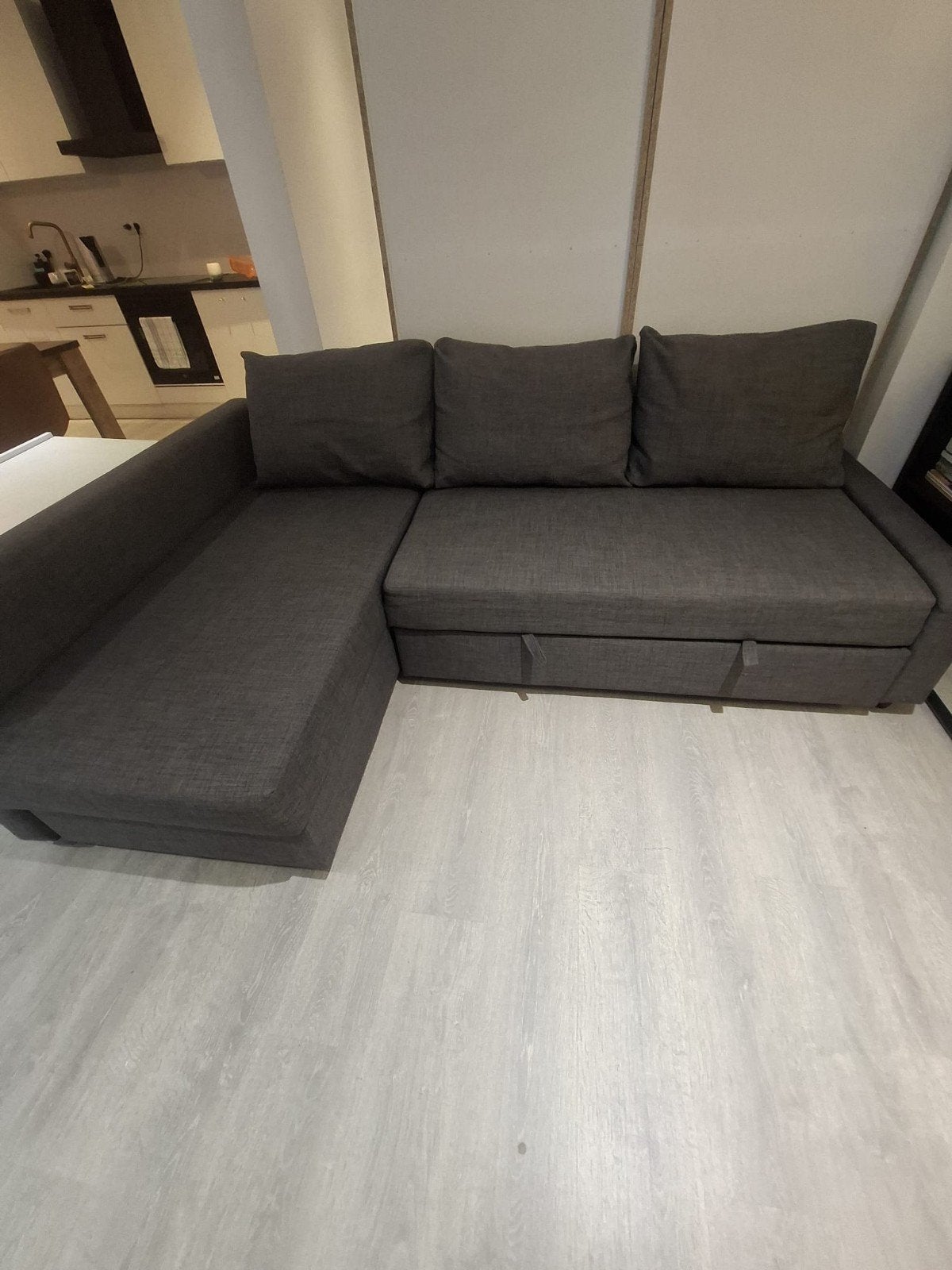 Friheten 3 zitbank IKEA, Ophalen, Zo goed als nieuw, Grijs