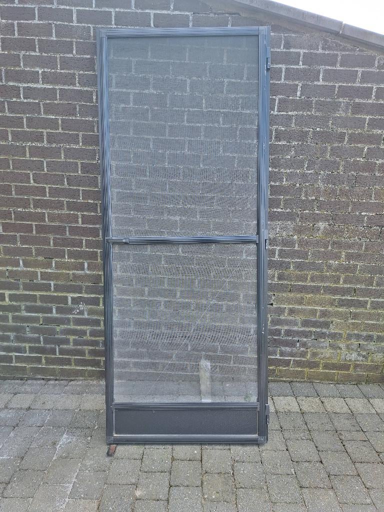 Porte moustiquaire, Bricolage & Construction, Fenêtres & Moustiquaires, Porte moustiquaire, Enlèvement, Métal, 200 à 215 cm