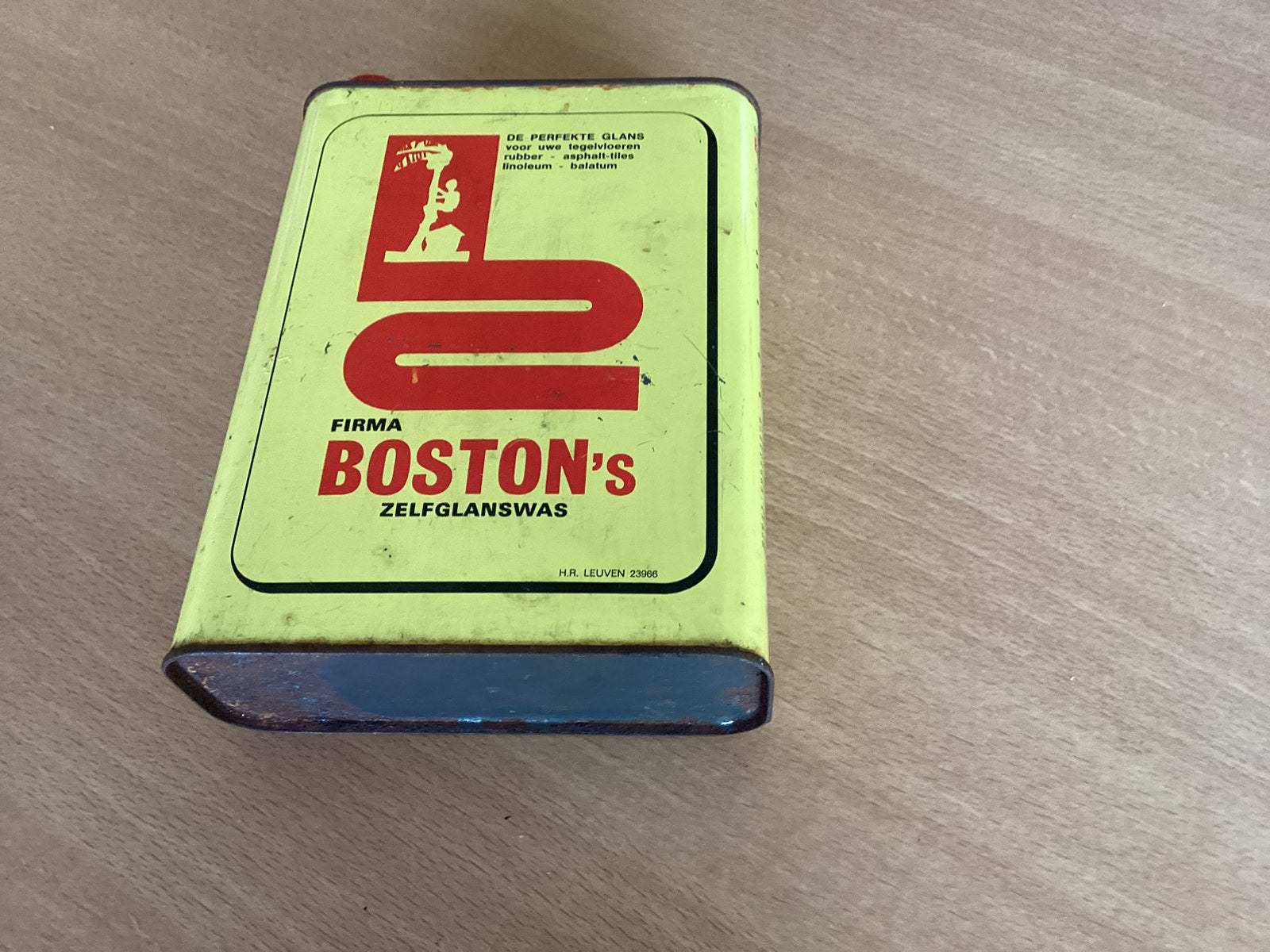 blikken doos van Boston,s Firme cire, Ophalen of Verzenden, Zo goed als nieuw