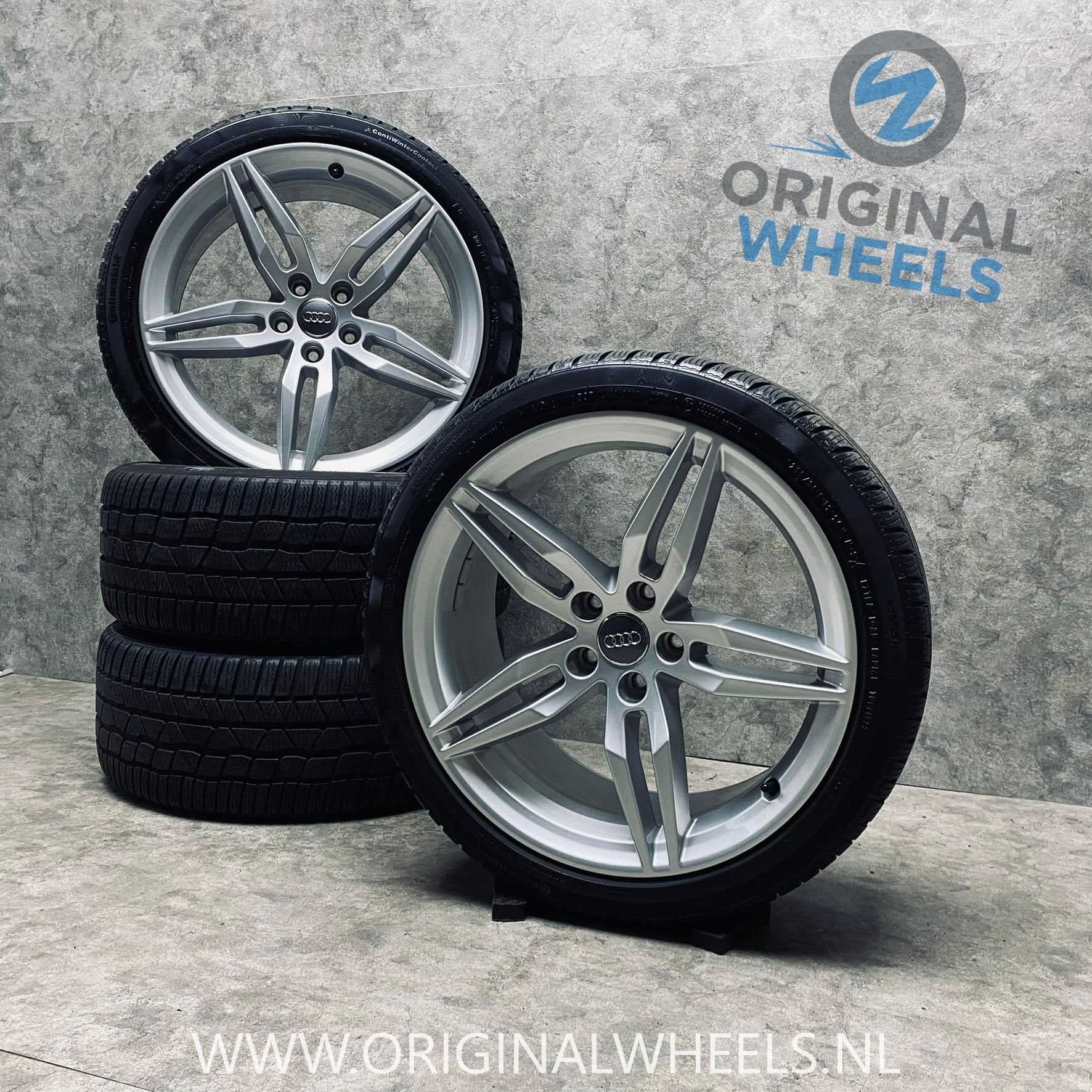 19 inch originele velgen + winterbanden Audi A5 S5, Auto-onderdelen, 19 inch, Gebruikt, 255 mm, -
