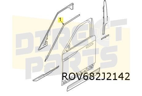 Range Rover Velar (6/17-) Sierlijst boven Rechts voorportier, Neuf, Land Rover, -, -