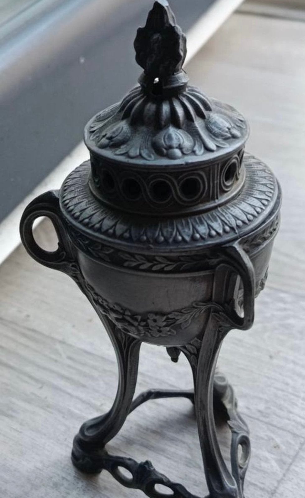 Art Nouveau wierookbrander, Antiek en Kunst, Antiek | Tin, Ophalen of Verzenden