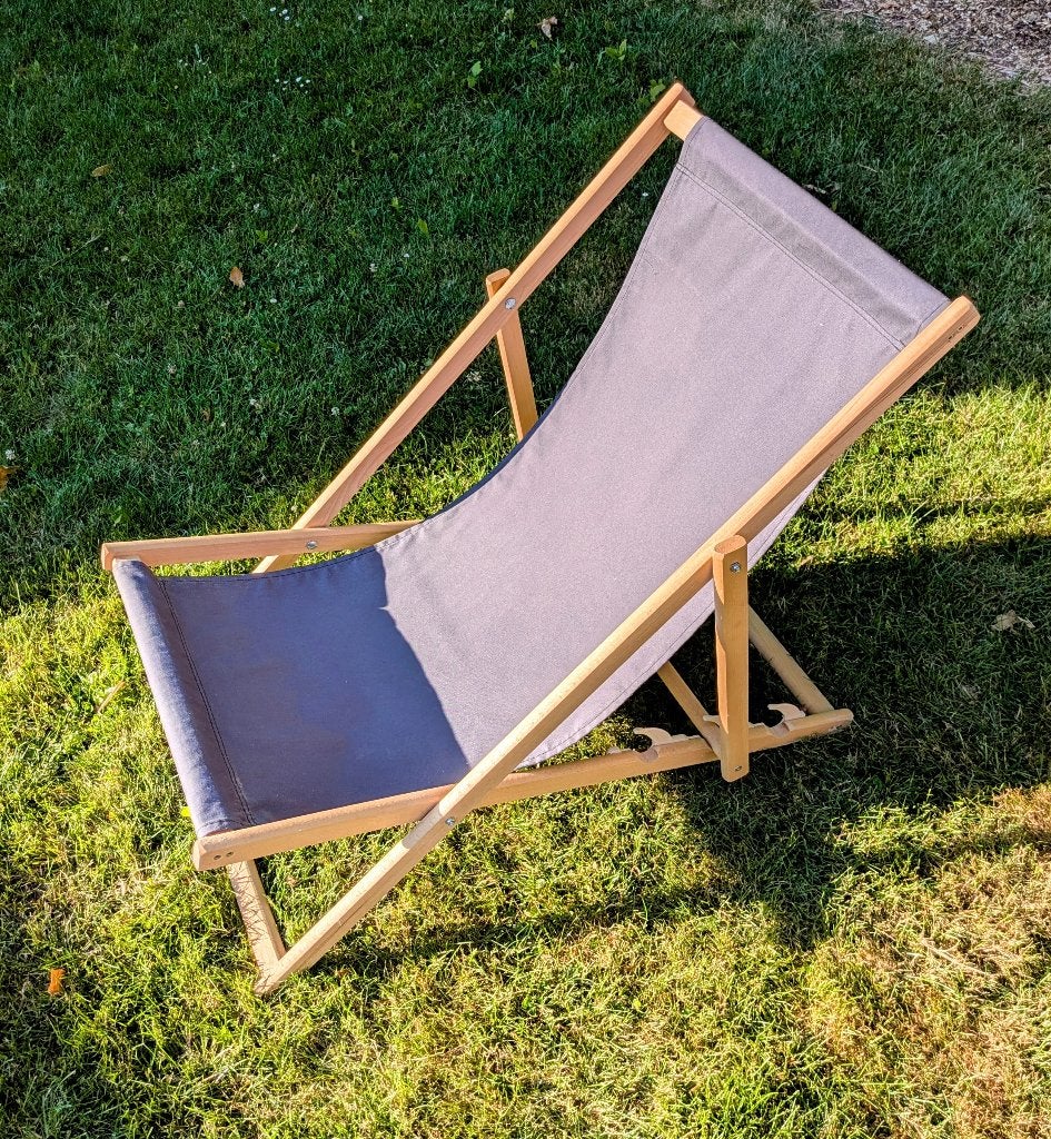 Ensemble de 3 Chaises de plage / Transat / bain de soleil, Jardin & Terrasse, Enlèvement, Neuf, Bois, Pliant
