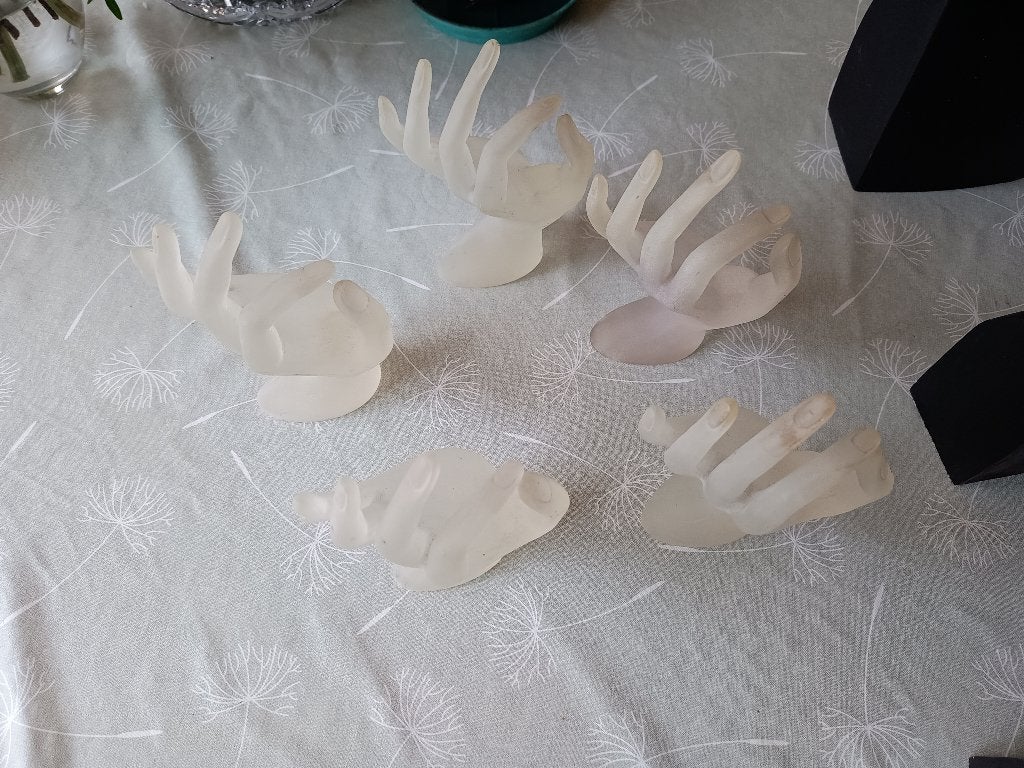 5 Vintage handsculpturen, Antiquités & Art, Enlèvement ou Envoi