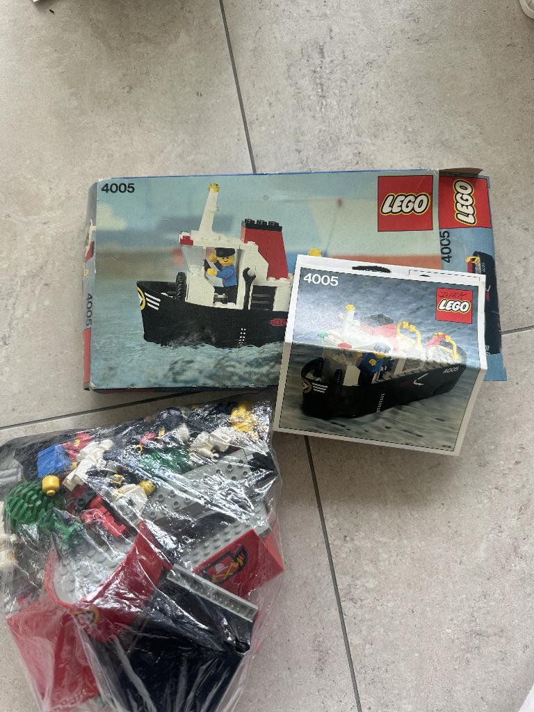 LEGO 4005 sleepboot COMPLEET + doos + boekje, Ophalen of Verzenden, Gebruikt, Complete set, Lego