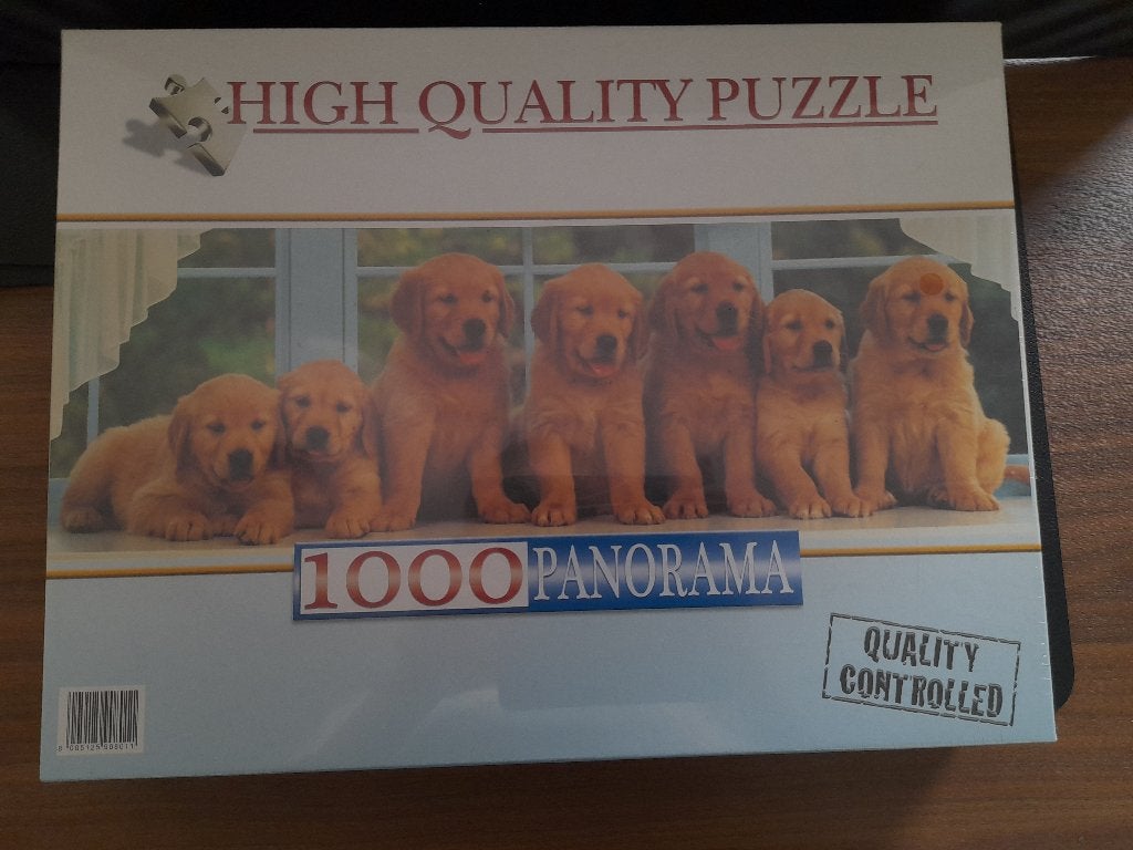 Panorama puzzel: honden: 1000 stukjes, Hobby en Vrije tijd, Ophalen of Verzenden, 500 t/m 1500 stukjes, Nieuw, Legpuzzel