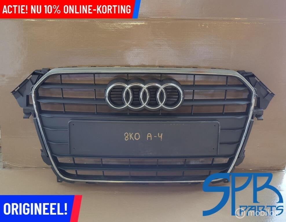 AUDI A4 8K B8 B8.5 FACELIFT 2012-2016 GRILLE ORIGINEEL GRILL, Gebruikt, AUDI, Audi, Ophalen of Verzenden