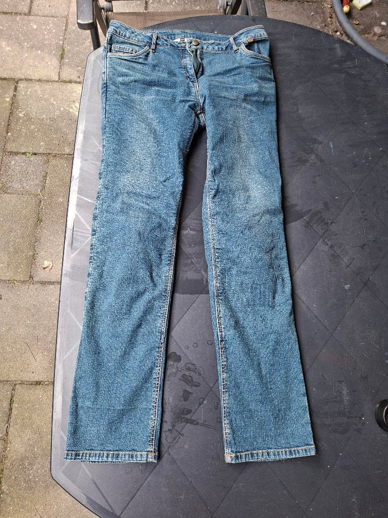 Te koop: spijkerbroek/jeans (ook motorjack en handschoenen), Motoren, Kleding | Motorkleding, Ophalen of Verzenden, Broek | textiel