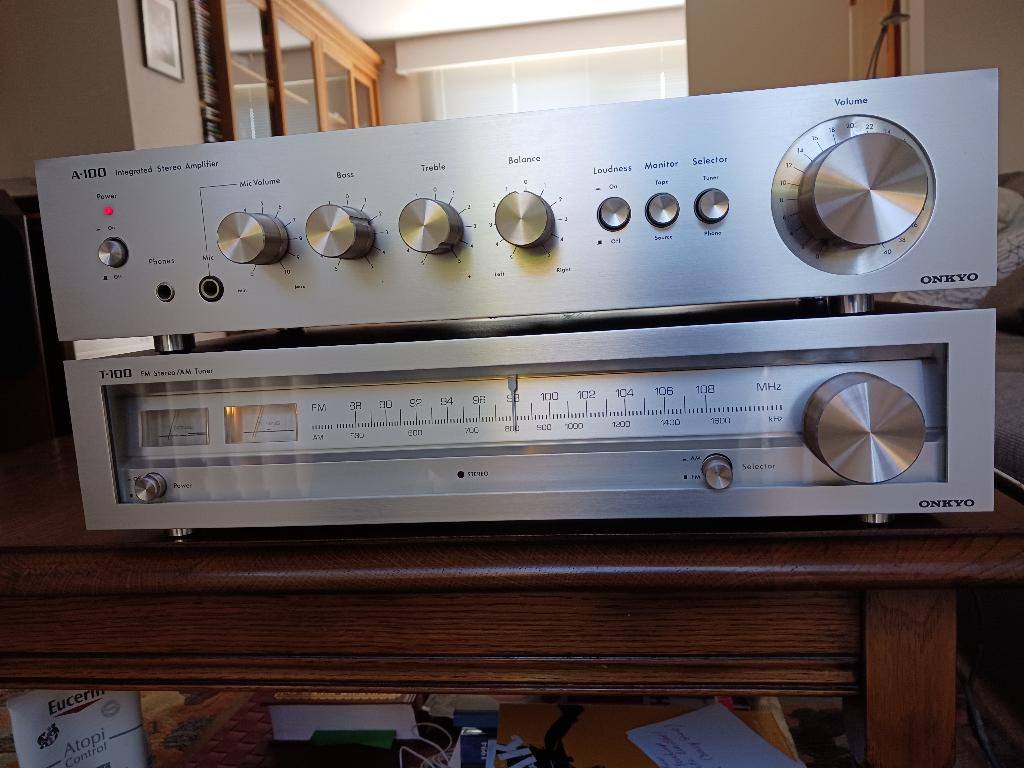 Amplificateur Onkyo A-100 et tuner T-100, Enlèvement, Utilisé, Stéréo, Onkyo