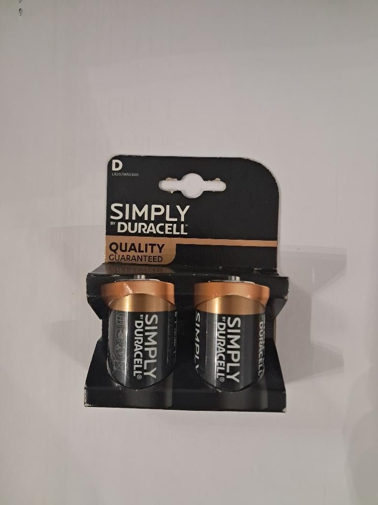 Set van twee (2) Duracell D/LR20 1.5V alkalinebatterijen, Ophalen, Nieuw