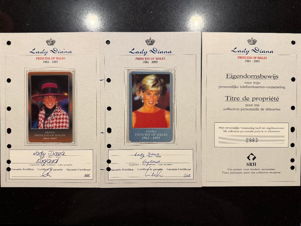 Cartes de visite de luxe SRH Lady Diana - Parfait état, Collections, Enlèvement ou Envoi, Neuf