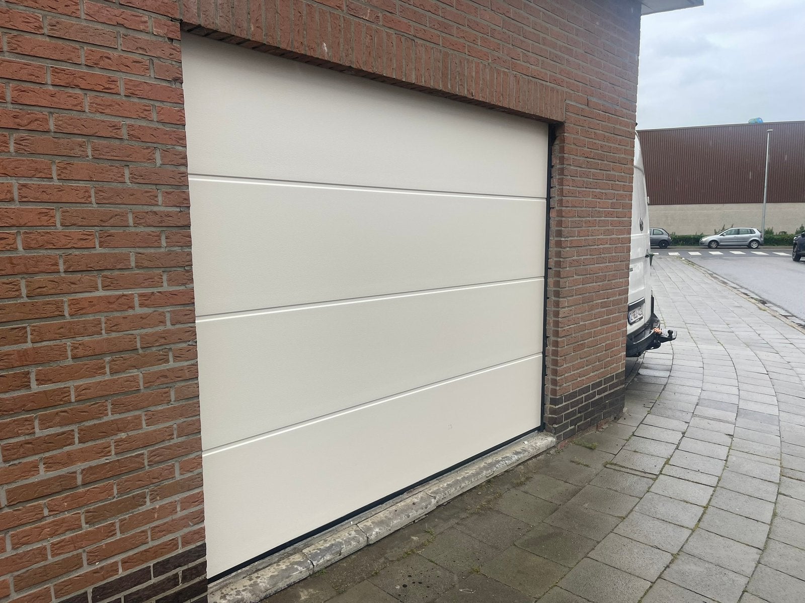 Porte de garage sectionnelle avec installation €1549,-, Neuf, Enlèvement ou Envoi, Porte de garage, 215 cm ou plus