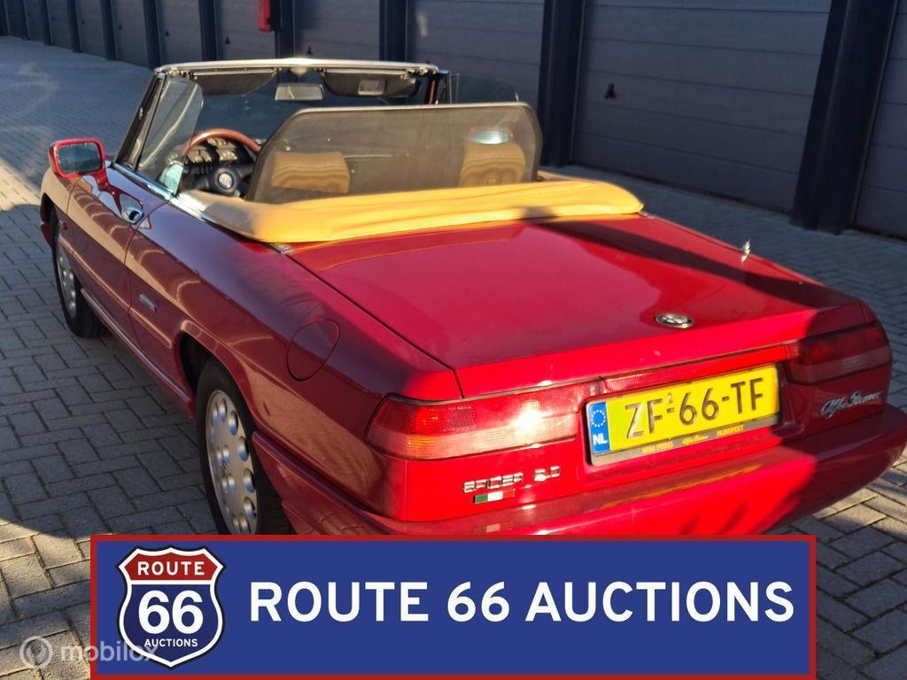 Alfa Romeo Spider 2.0 | 1991 | Route 66 Auctions, Auto's, Zwart, Bedrijf, Handgeschakeld, Overige carrosserie