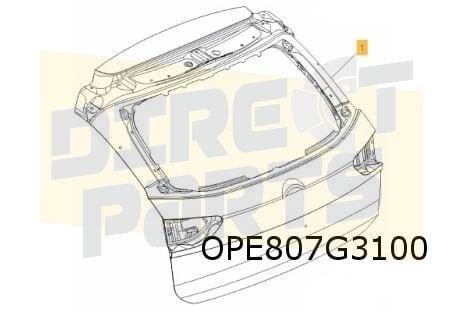 Opel Insignia B achterklep (SportsTourer) (Z18) (6/17-) Orig, -, Opel, Nieuw, Ophalen of Verzenden