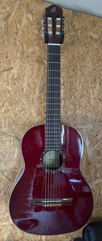 Guitare Ortega R121-3/4 WR Rouge vin avec housse, Muziek en Instrumenten, Ophalen of Verzenden, Zo goed als nieuw, Klassieke of Spaanse gitaar
