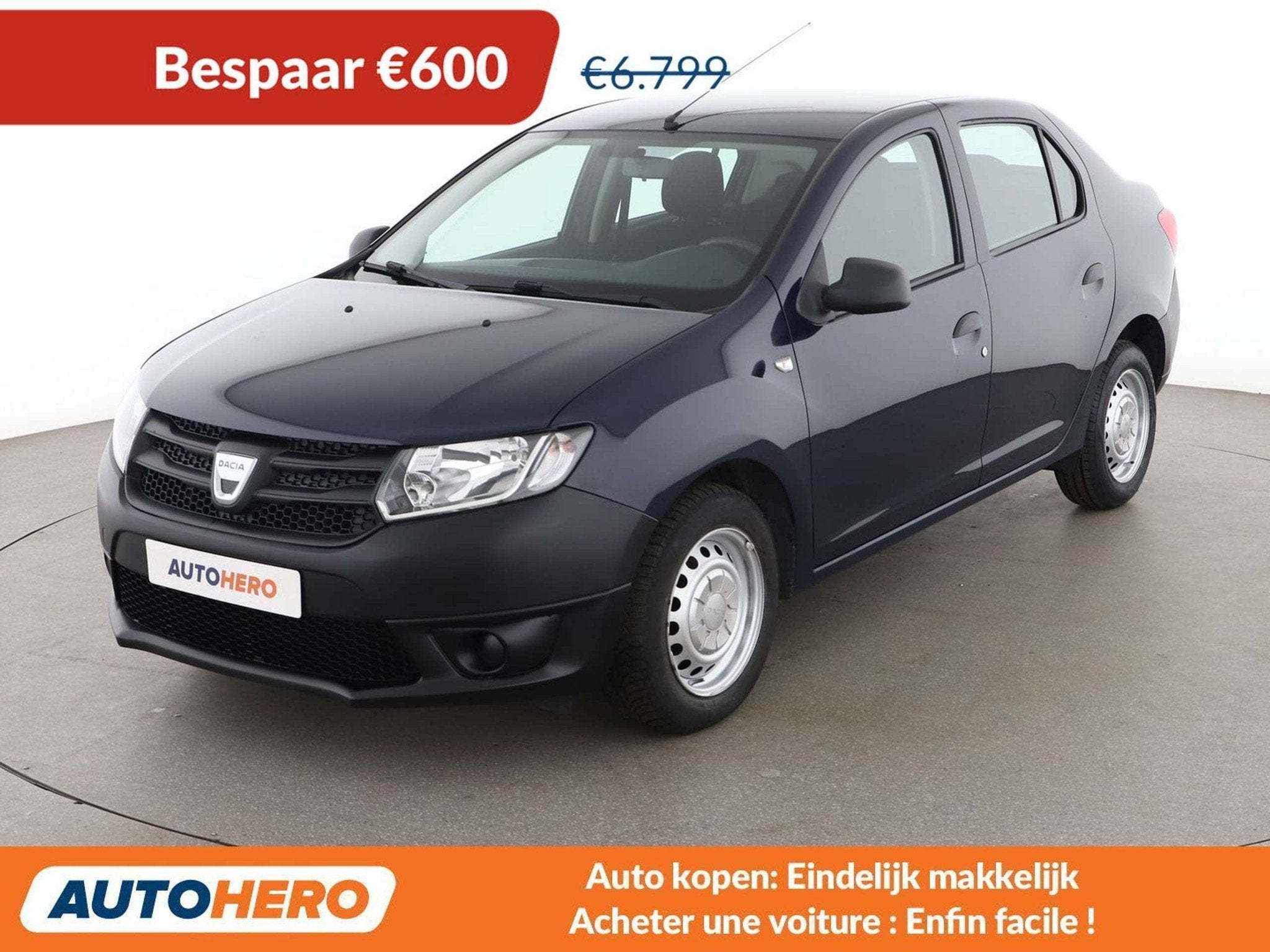 Dacia Logan 1.2 (bj 2016), Auto's, Voorwielaandrijving, 4 deurs, Stof, Blauw