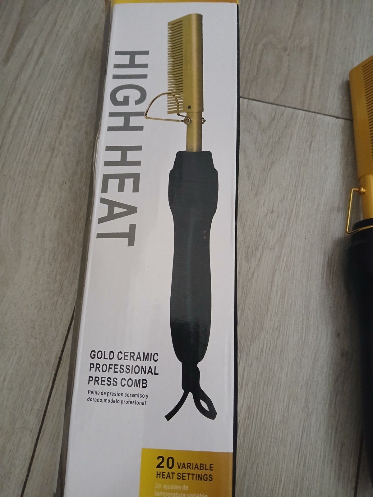 Nieuwe Gold Ceramic Professional Hot Comb – Ongebruikt, Enlèvement, Neuf, Fer à friser ou Lisseur