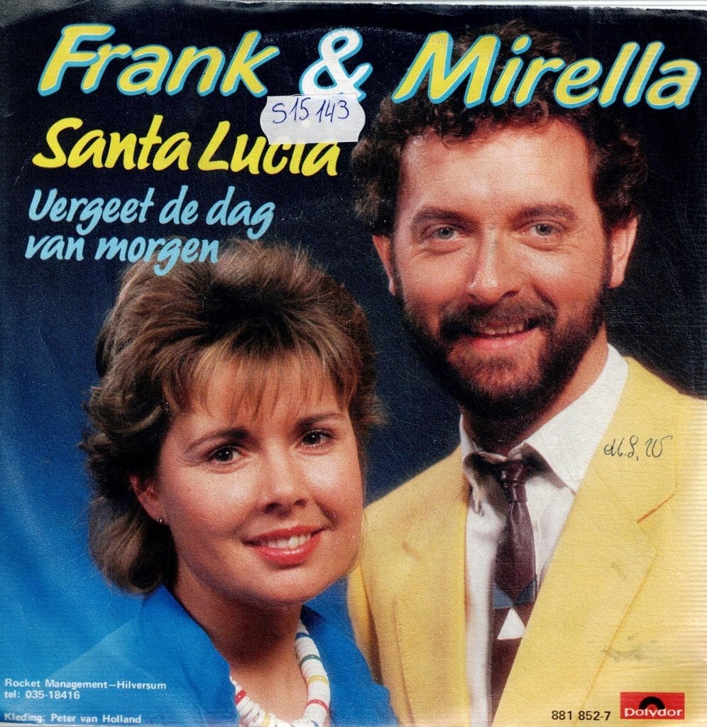 Vinyl, 7"  /  Frank & Mirella – Santa Lucia, CD & DVD, Vinyles | Autres Vinyles, Enlèvement ou Envoi, 7 inch, Autres types