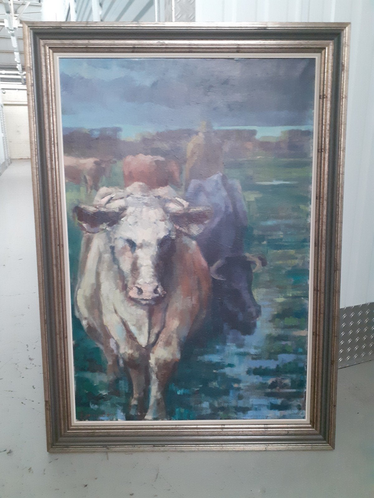 Andre Verschelden 1936 Hamme, Enlèvement, Peinture à l'huile, Toile