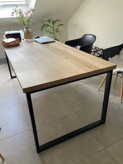 Eettafel, Ophalen, Eikenhout, 50 tot 100 cm, Zo goed als nieuw