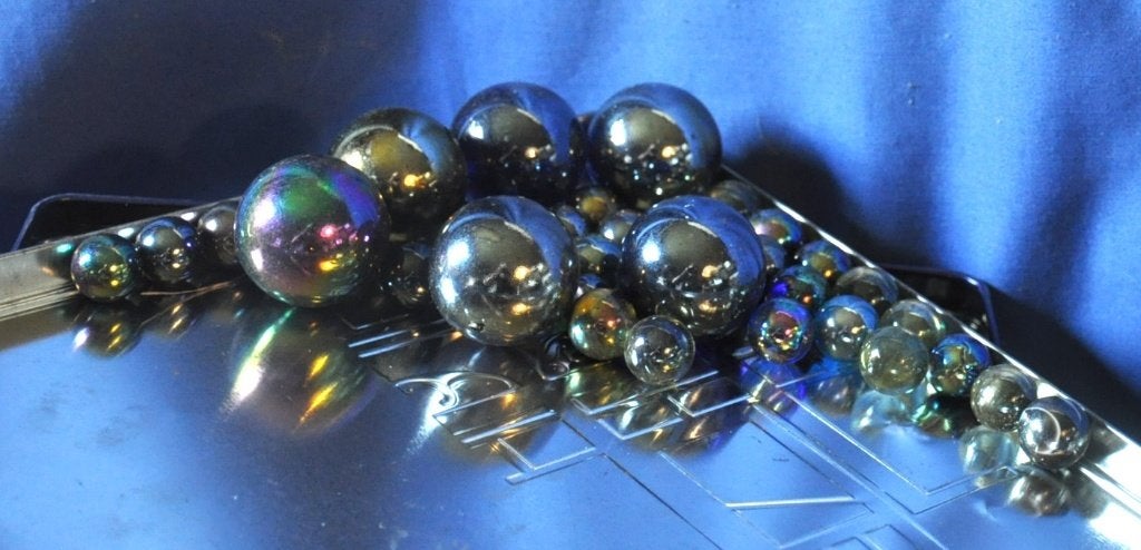 lot de 36 billes de verres colorées et nacrées, Enlèvement ou Envoi, Utilisé