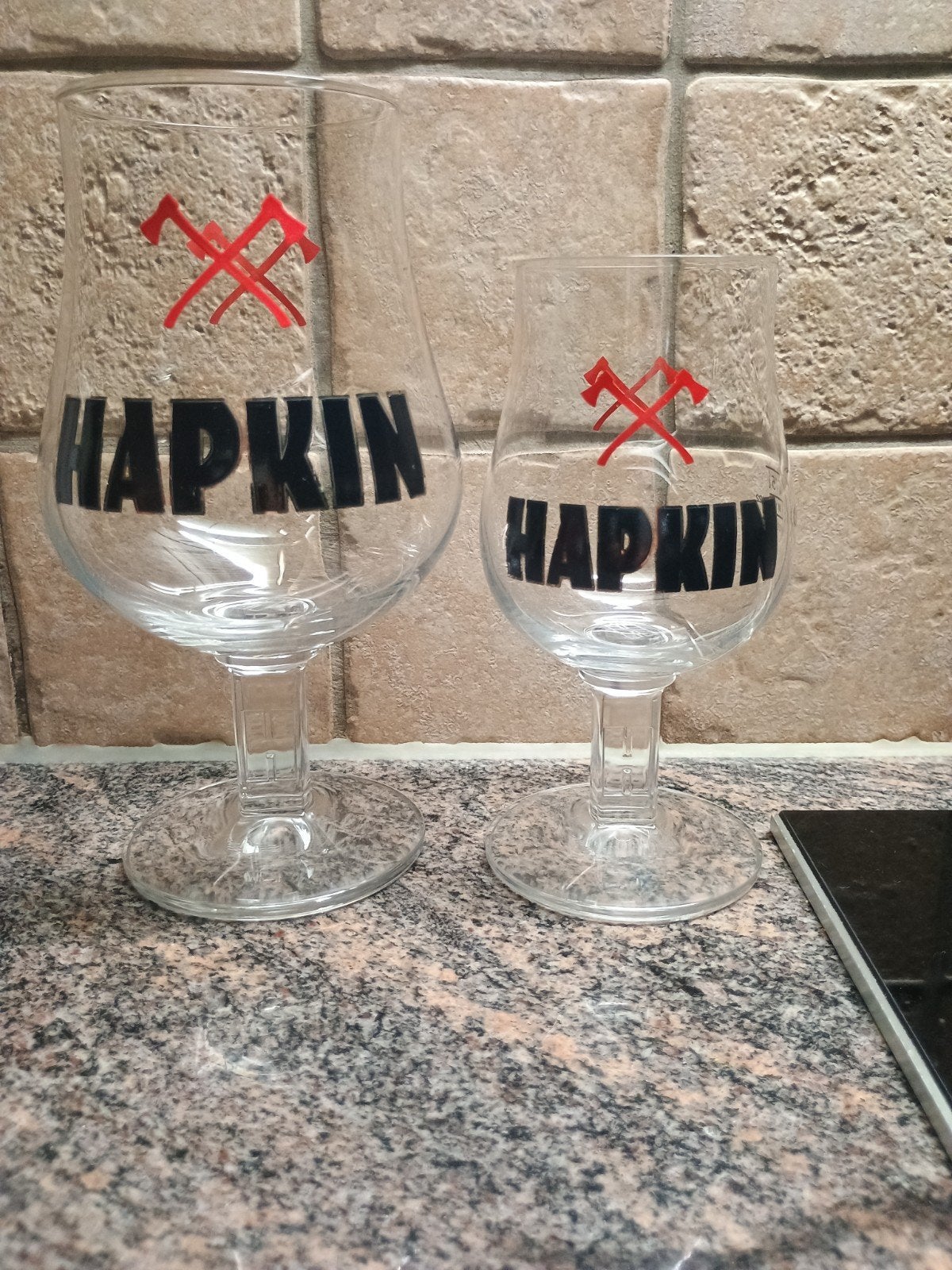 HAPKIN  glazen 50 en 15 cl, Verzamelen, Ophalen of Verzenden