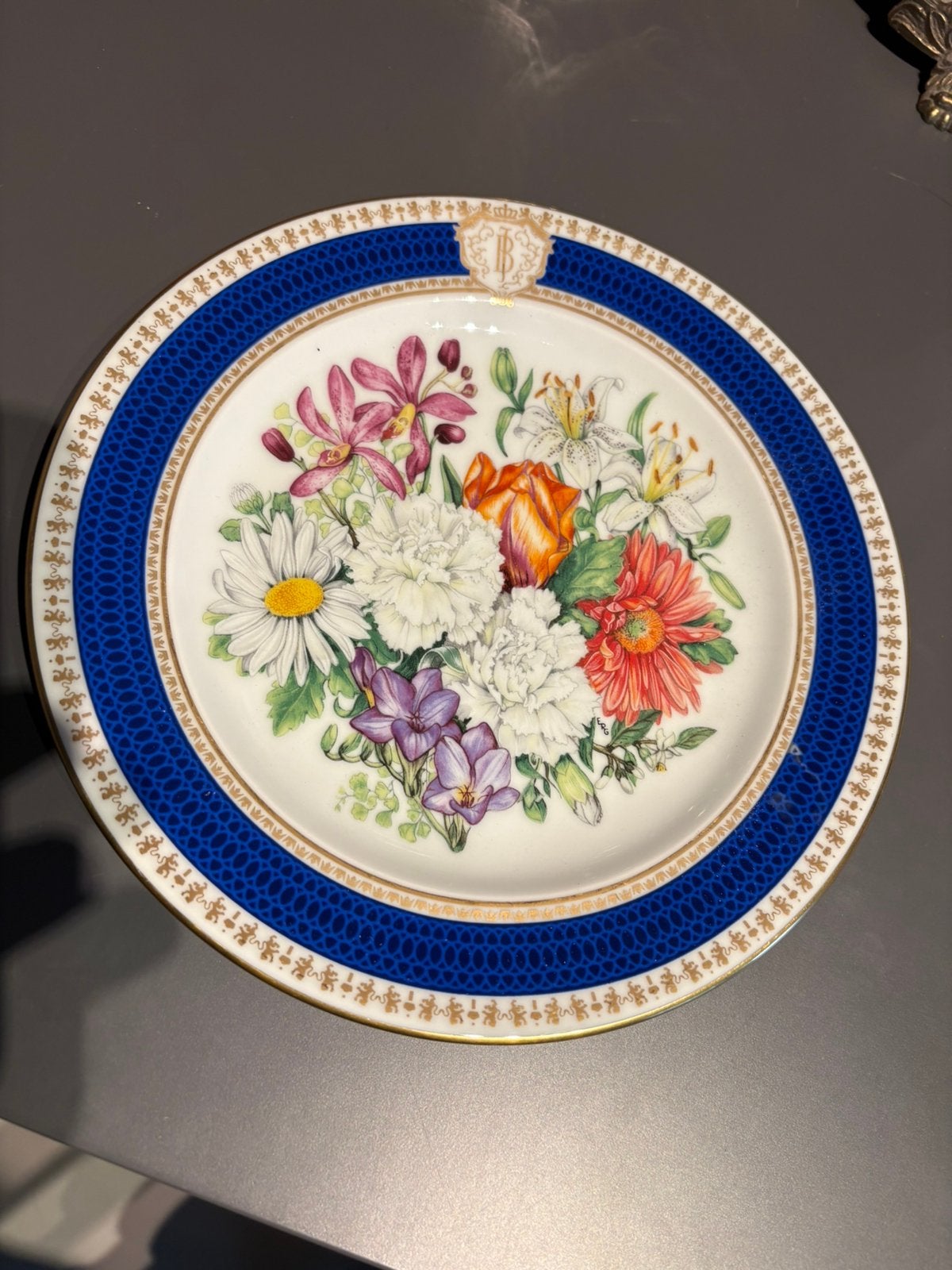 (H) Royal  herdenkingsbord Juliana Bernhard 1987 porselein, Envoi, Utilisé
