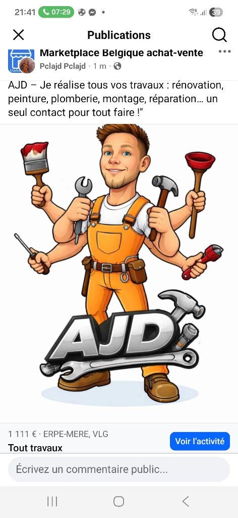 Travaux maison, Enlèvement, Utilisé, Bricolage