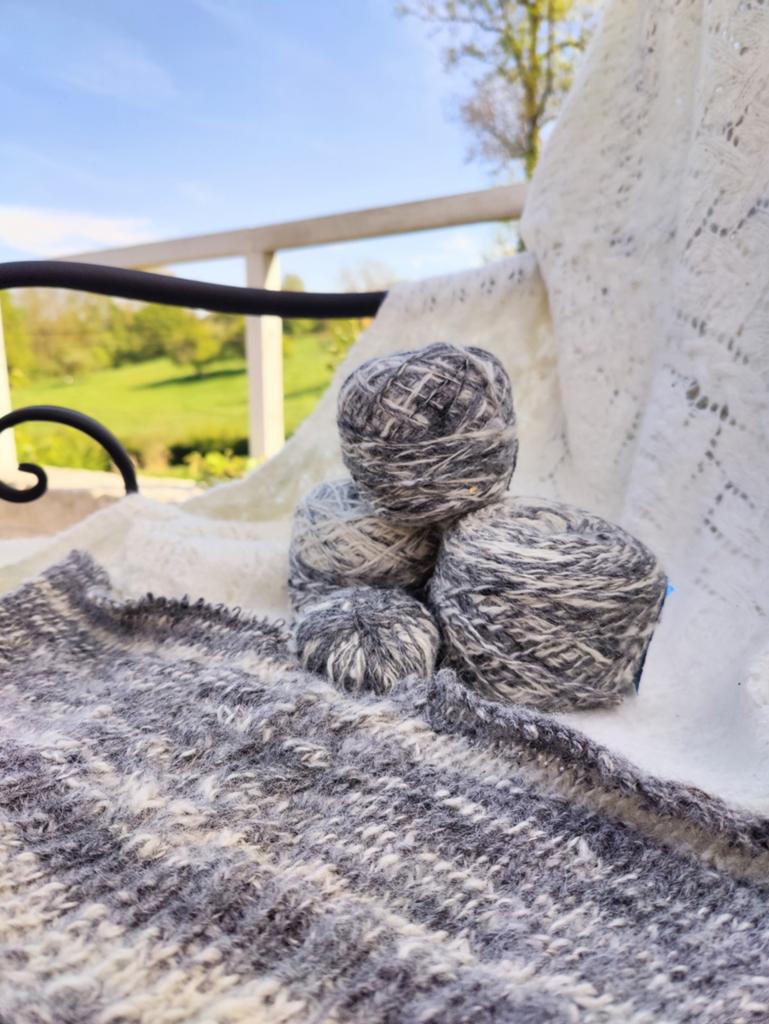 450 gr handgesponnen alpaca-mohair 100% wol circa 725m Nld 4, Hobby en Vrije tijd, Breien en Haken, Nieuw, Breien, Wol of Garen