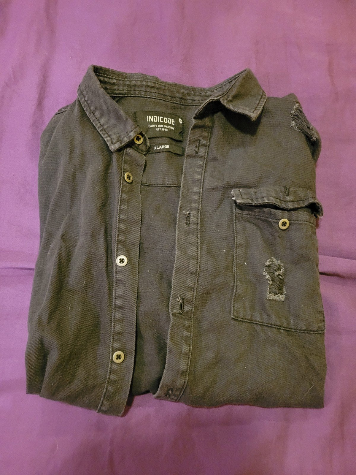 Stoer Indicode Overhemd / Overshirt Zwart – Maat XL, Zwart, Indicode, Ophalen of Verzenden, Maat 56/58 (XL)