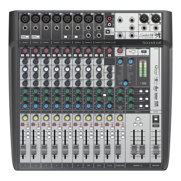 Soundcraft signature 12 multitrack mixer, Ophalen of Verzenden, Gebruikt, 10 tot 20 kanalen