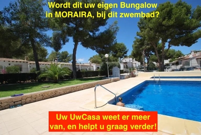 Uw eigen ruime Bungalow bij zwembad in MORAIRA met nog meer, Immo, Dorp, Spanje, 72 m², Woonhuis