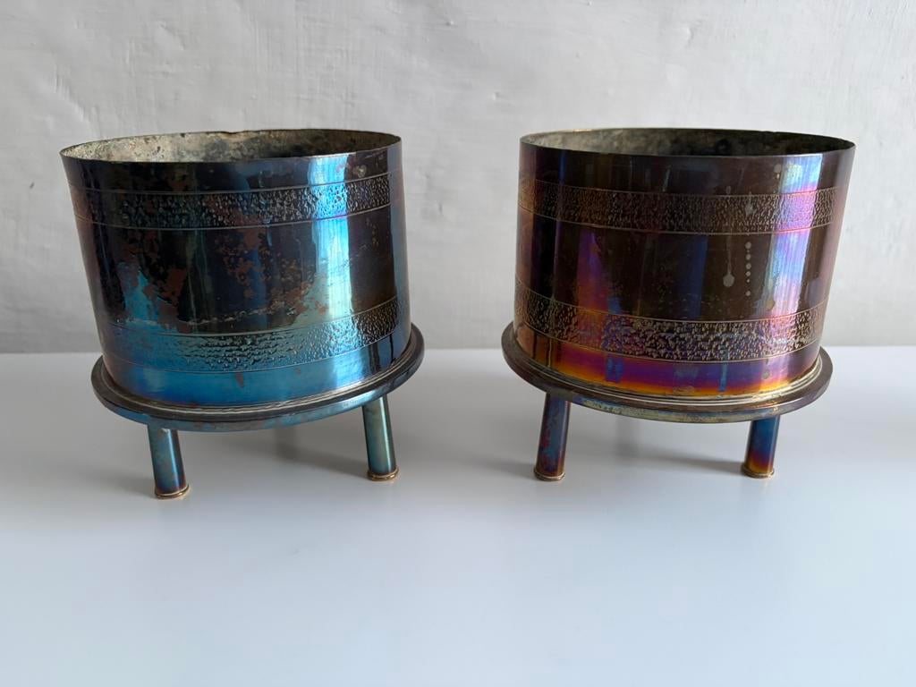 Trench art bloempotten, Ophalen of Verzenden