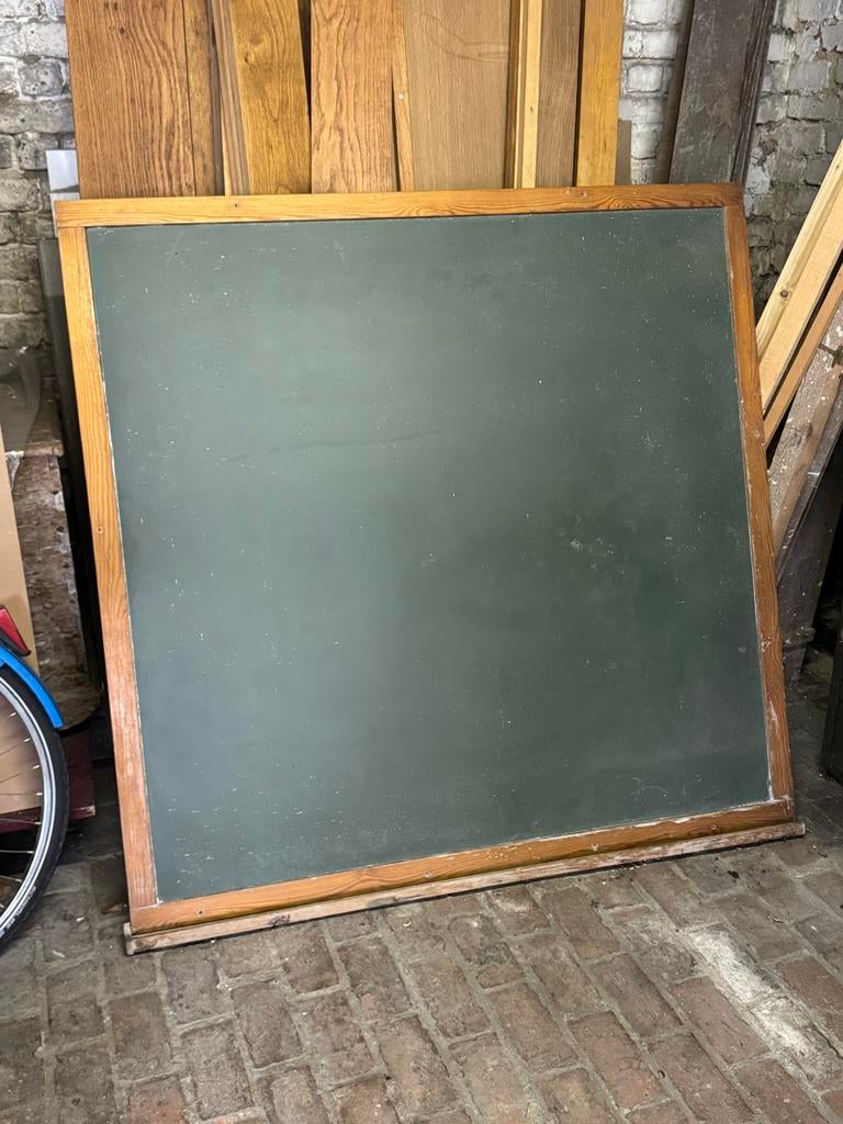 Grand tableau d’école vintage en ardoise – 130  130 cm, Enlèvement
