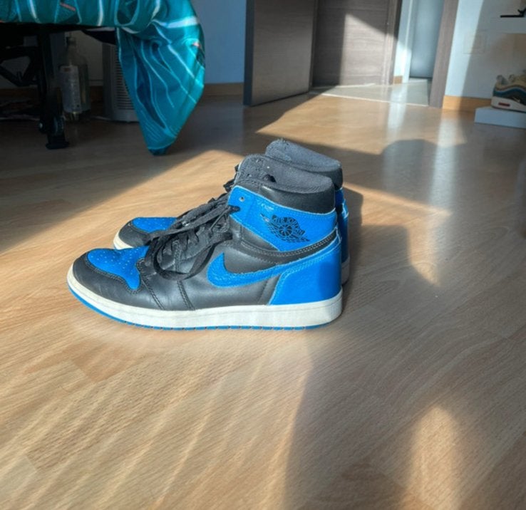 Air Jordan 1 Retro High OG Royal Blue – Taille 43, Ophalen, Zo goed als nieuw, Blauw