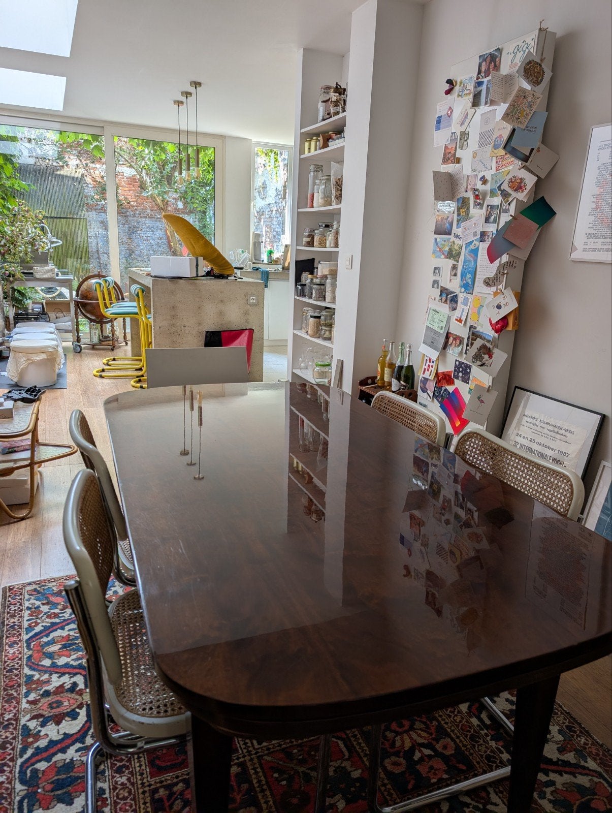 Vintage volhouten tafel - uitschuifbaar, Huis en Inrichting, Ophalen