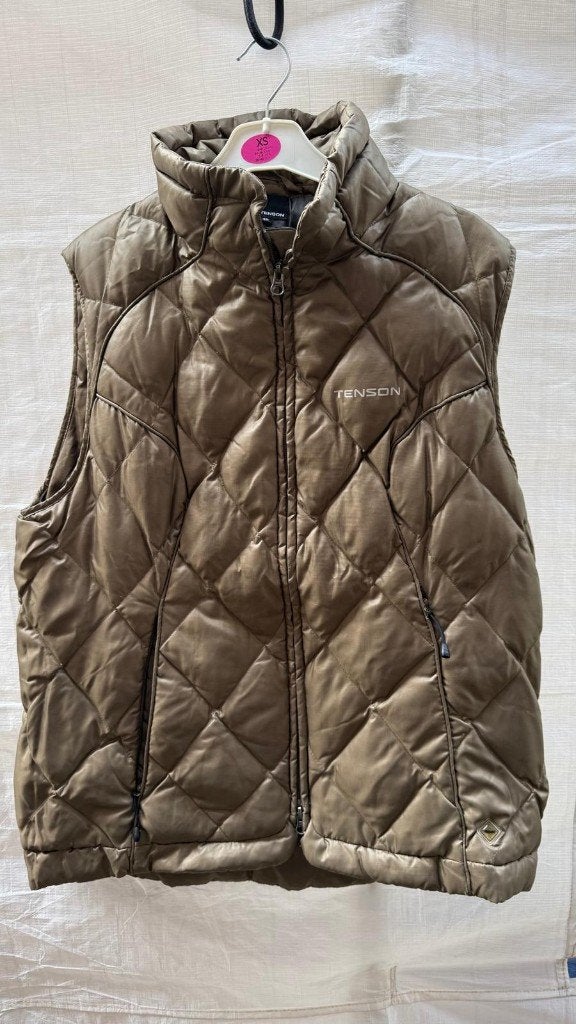 Gilet en duvet Tenson — Taille 42 — Bronze/Kaki, Vêtements | Femmes, Taille 42/44 (L), Enlèvement ou Envoi, Tenson, Vert