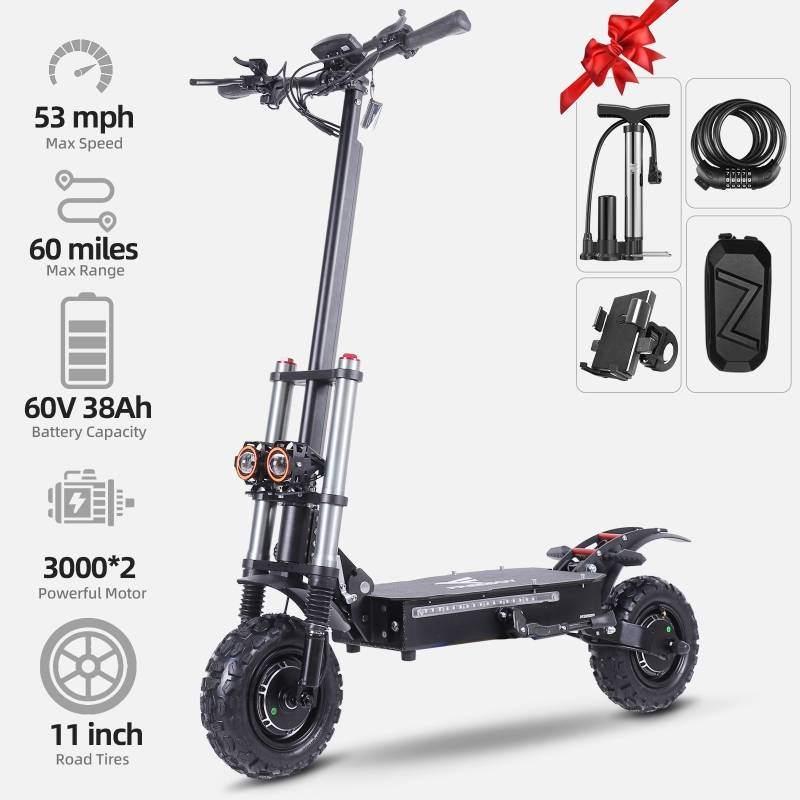 FREEBOY J30 MAX 6000W DUAL MOTOR 85KM/U FULL SET + ZADEL, Fietsen en Brommers, Ophalen, Nieuw, Elektrische step (E-scooter), Freeboy