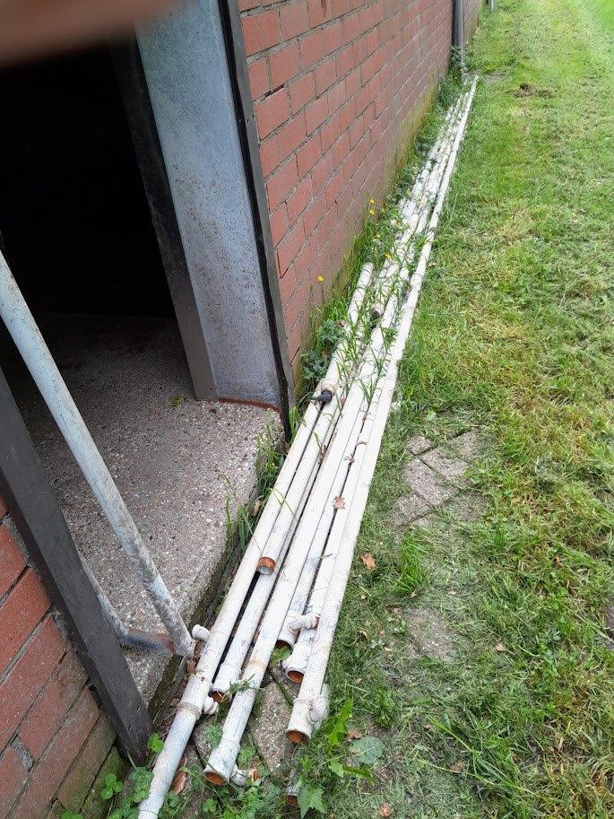 chaufagebuizen , pvc ramen , kunststofplaten, Doe-het-zelf en Bouw, Ophalen, Gebruikt, PVC