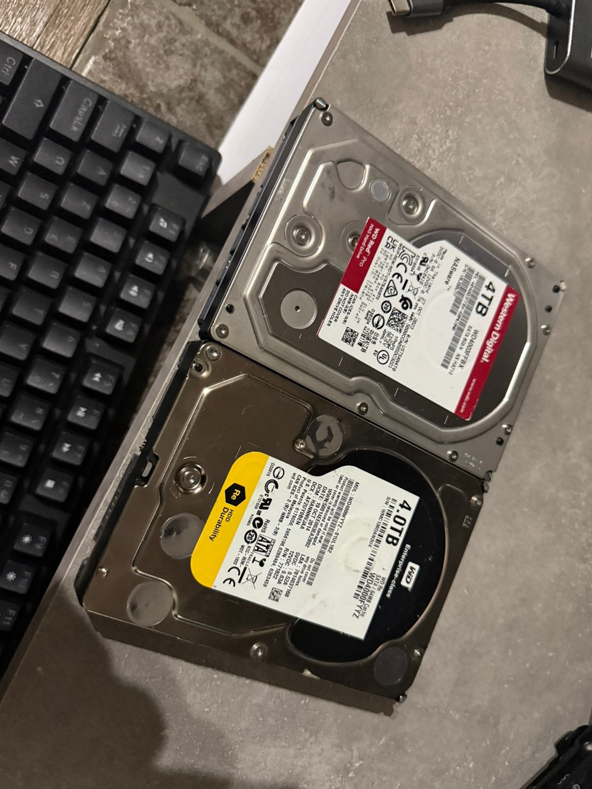2x Western Digital 4TB Enterprise/NAS, Computers en Software, Harde schijven, Ophalen, Zo goed als nieuw, Server, NAS