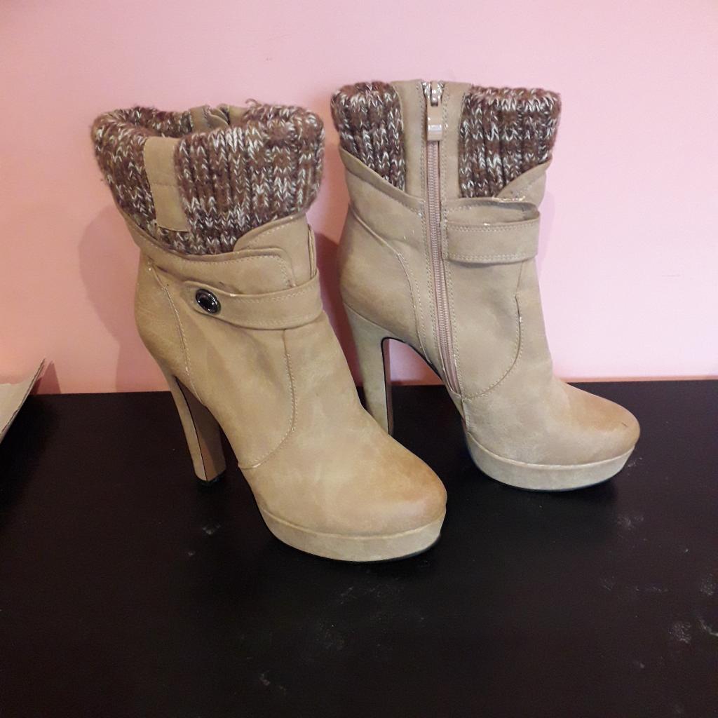 enkellaarzen, Vêtements | Femmes, Chaussures, Neuf, Beige, Boots et Botinnes, Envoi