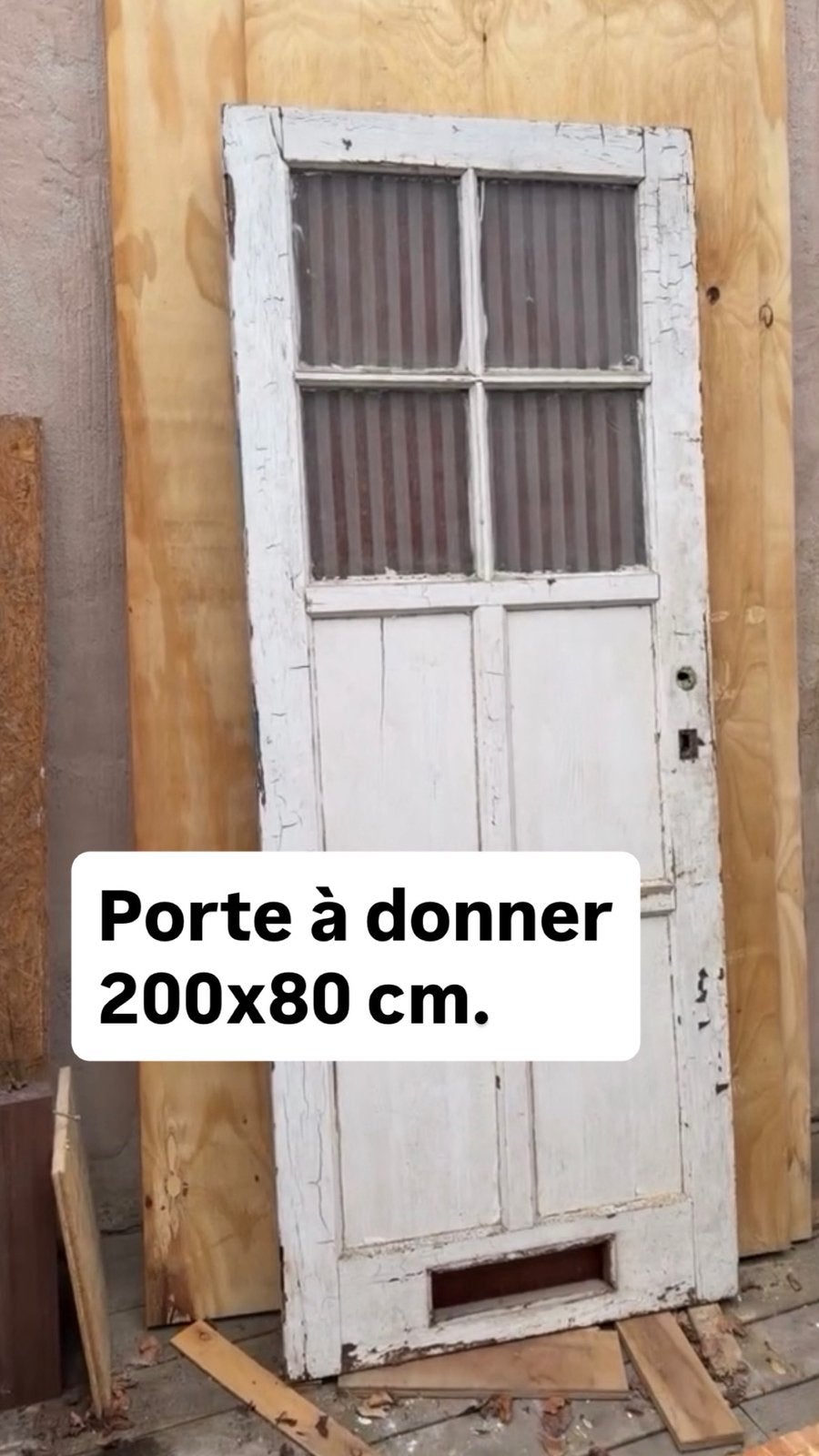 Porte en bois à donner, Bricolage & Construction, Enlèvement, Comme neuf