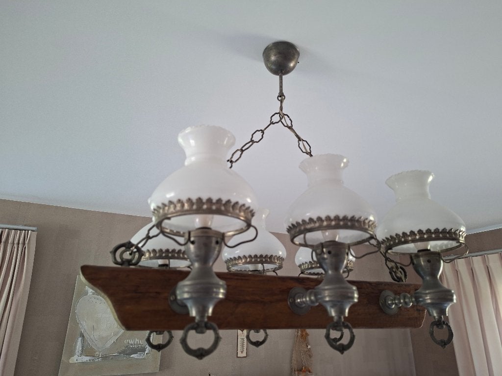 luster, Huis en Inrichting, Lampen | Kroonluchters, Ophalen, Gebruikt, Glas, Modern