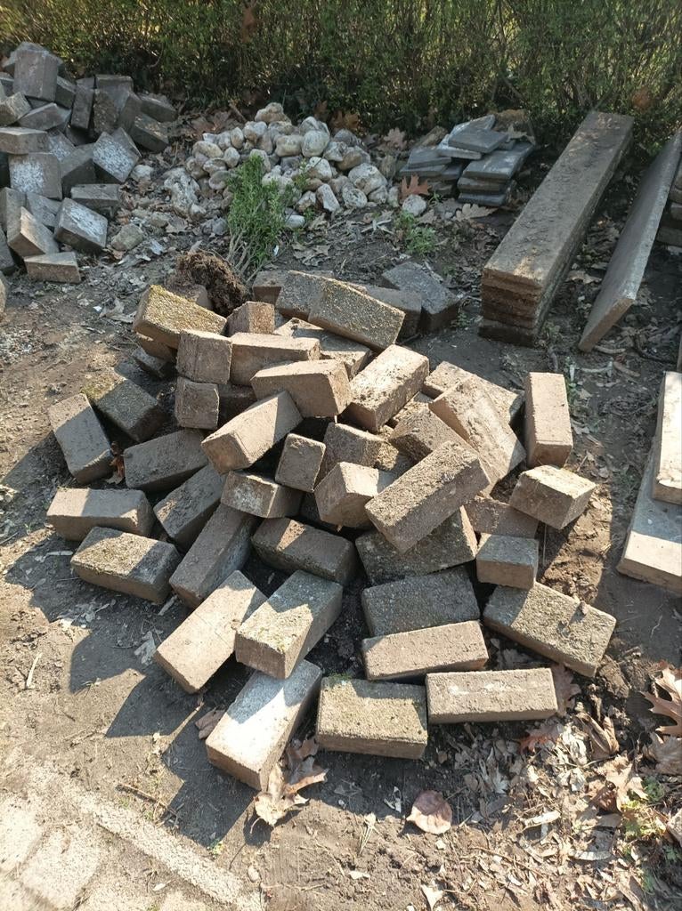 Oprit stenen gratis, Tuin en Terras, Brandhout, Ophalen