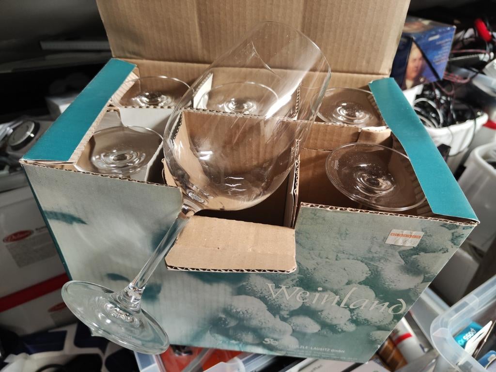 Verres à vin 18 pièces, Ophalen, Gebruikt, Glas, Glas of Glazen