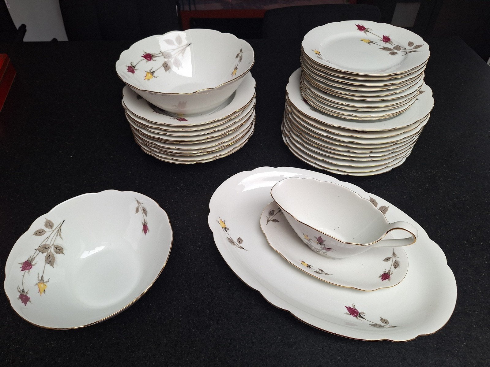 Vintage Seltmann Weiden "Inka"diner servies 34-delig/10 pers, Antiek en Kunst, Ophalen