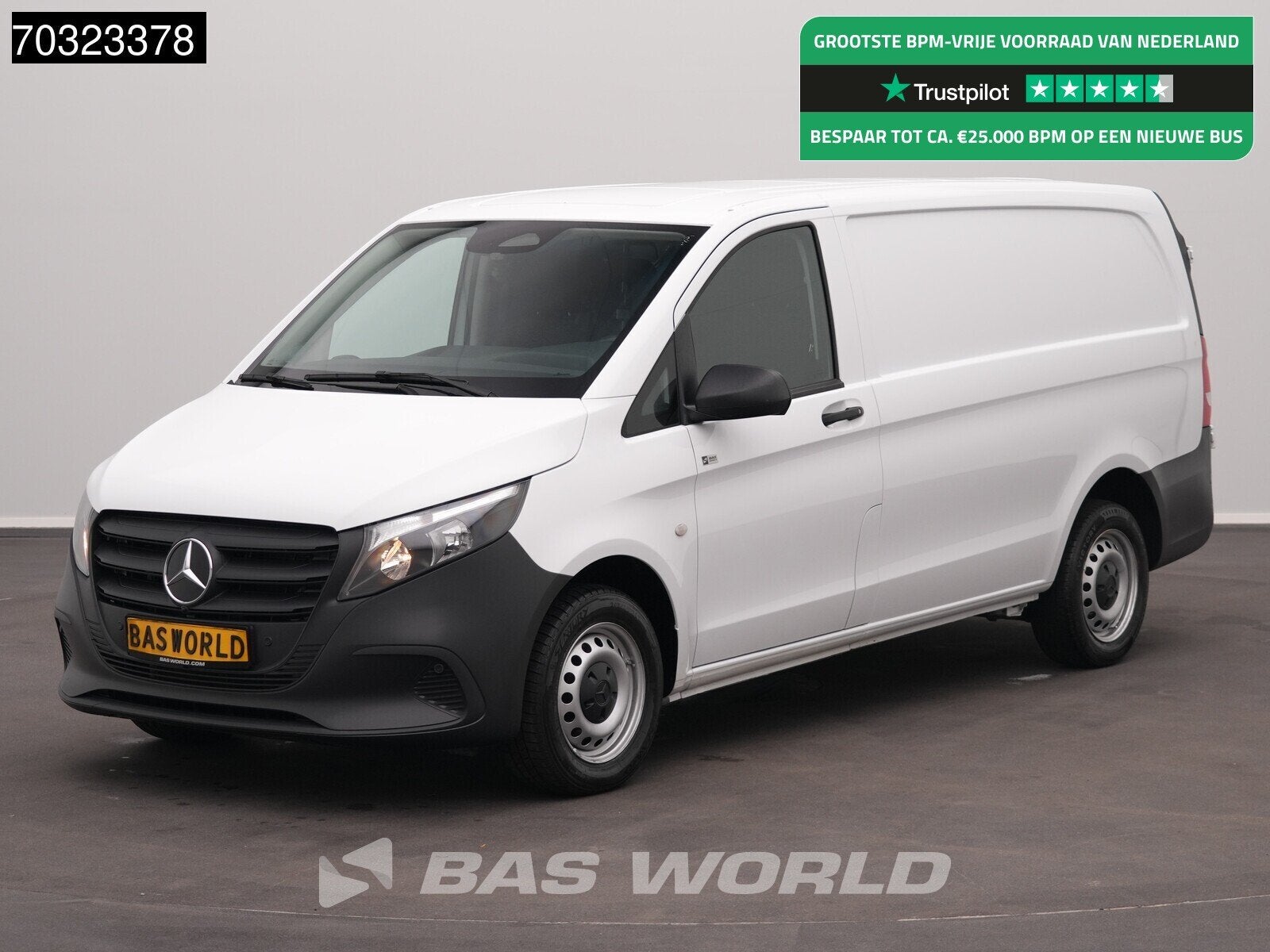 Mercedes Vito 110 Nwe model L2H1 Airco Cruise Camera Parkeer, 75 kW, Stof, Gebruikt, 4 cilinders