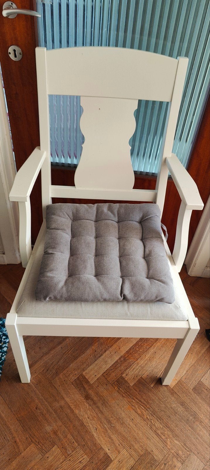 4 Chaises IKEA INGATORP en Bois Blanc avec Accoudoirs, Enlèvement, Blanc, Bois