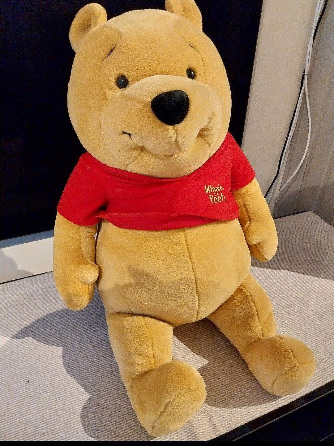Grote mooie Winnie De Pooh knuffel, Kinderen en Baby's, Ophalen of Verzenden, Zo goed als nieuw, Rood
